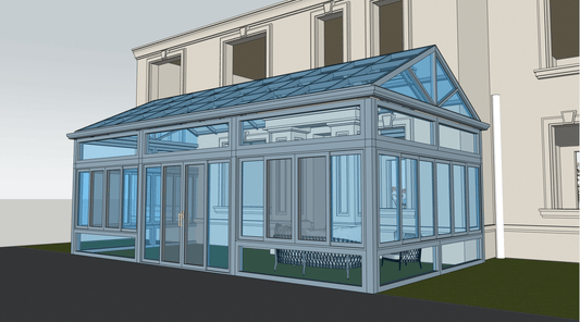 带天窗新中式阳光房 - Aluminum Sunroom | XGLY Aluminium | Foshan Manufacturer