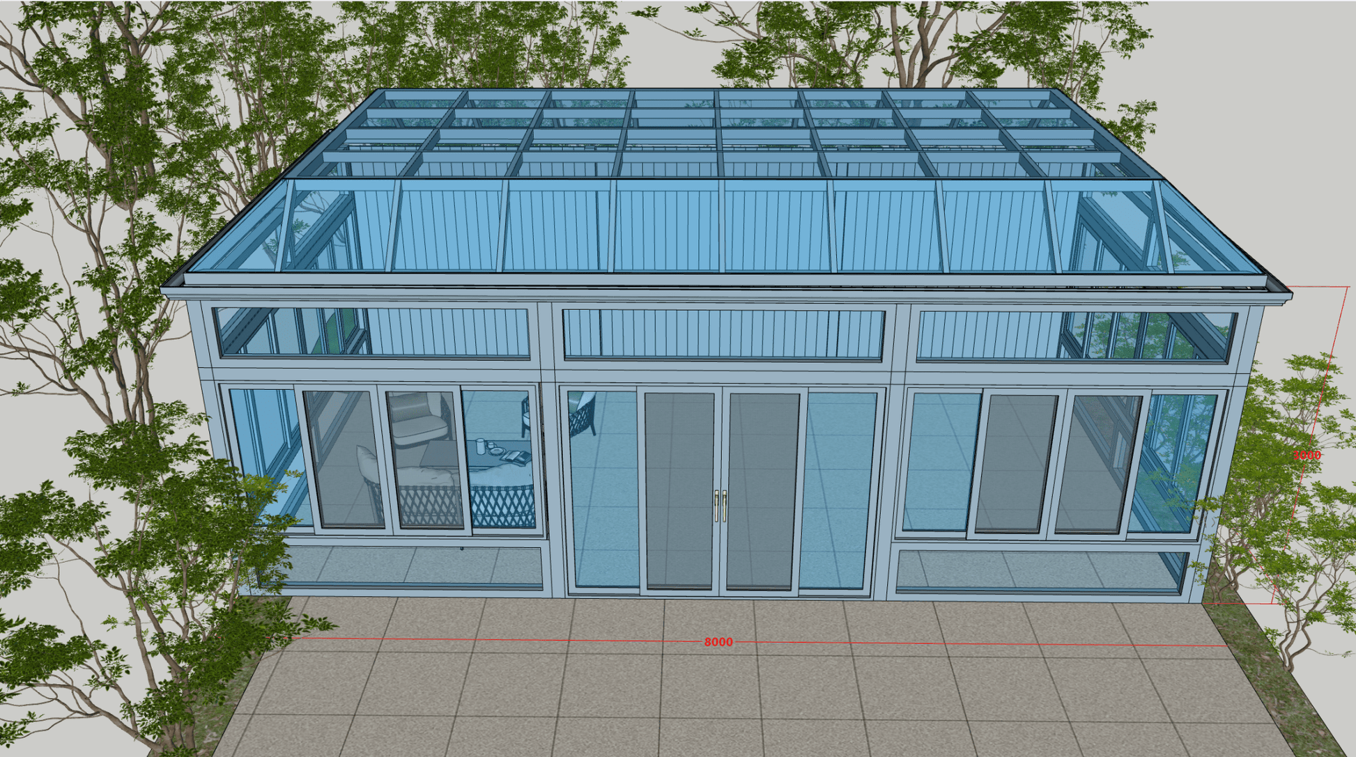 铝合金新中式阳光房 - Aluminum Sunroom | XGLY Aluminium | Foshan Manufacturer