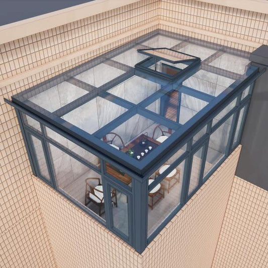 新中式铝合金阳光房露台阳台 - Aluminum Sunroom | XGLY Aluminium | Foshan Manufacturer