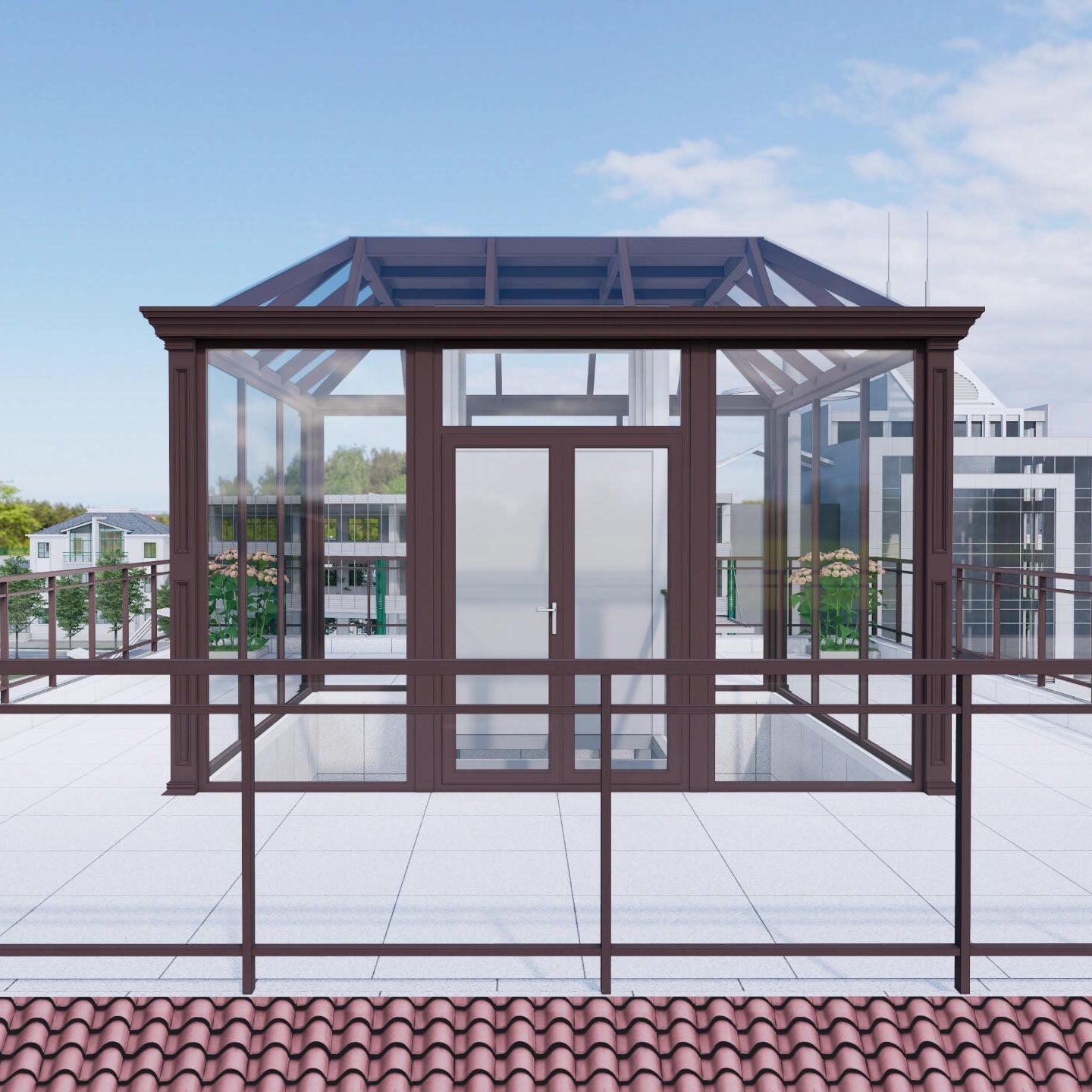 钻石顶新中式阳光房 - Aluminum Sunroom | XGLY Aluminium | Foshan Manufacturer